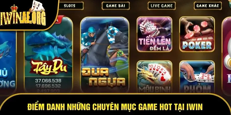 Top 6 trò chơi hấp dẫn nhất tại cổng game bài Iwin club